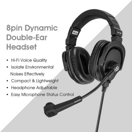 Hollyland Solidcom Dynamic dual ear headset - słuchawka z mikrofonem, 8 pinów_004